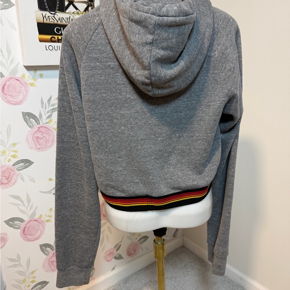 Aviator Nation Women's Logo Stripe Crop Hoodie - Picture 2 of 5